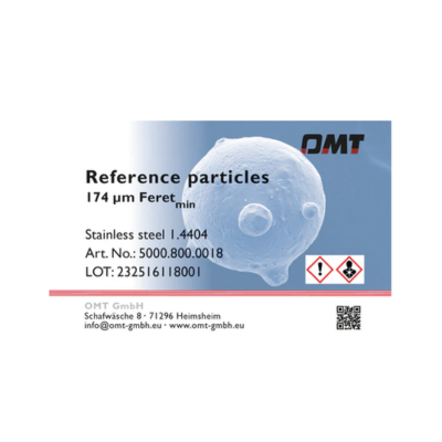 Referenzpartikel für 3D - Größenbestimmung (174µm Feret_min)