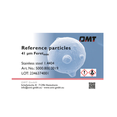 Referenzpartikel für 3D - Größenbestimmung (41µm Feret_min)
