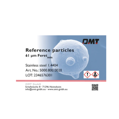 Referenzpartikel für 3D - Größenbestimmung (61µm Feret_min)